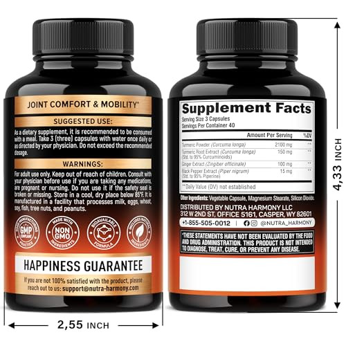 Nutraharmony Collagen Peptides & Turmeric Curcumin Capsules