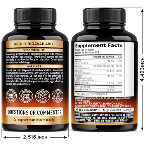 Nutraharmony Vitamin D3 K2 & Bariatric Multivitamin Capsules