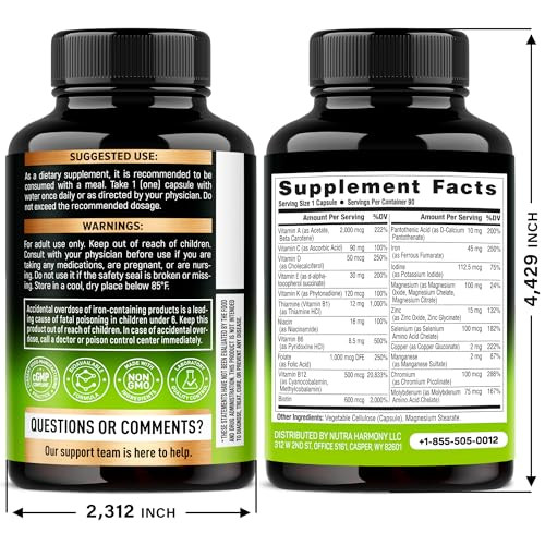 Nutraharmony Vitamin D3 K2 & Bariatric Multivitamin Capsules
