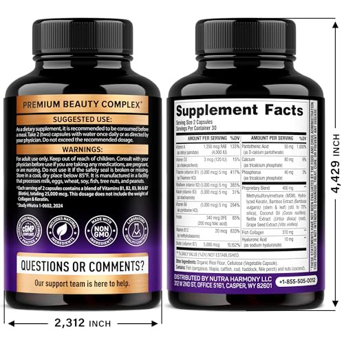 Nutraharmony Biotin Collagen Hyaluronic Acid Capsules & Liquid Biotin Collagen Drops