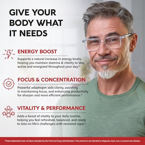 Nutraharmony Panax Ginseng 1500 Mg - Red Korean Ginseng Supplement For Men - Extra Strength 10 1 Extract - Energy Focus Productivity & Performance - Natural & Vegan - Made In Usa - 120 Capsules 2 Month Supply