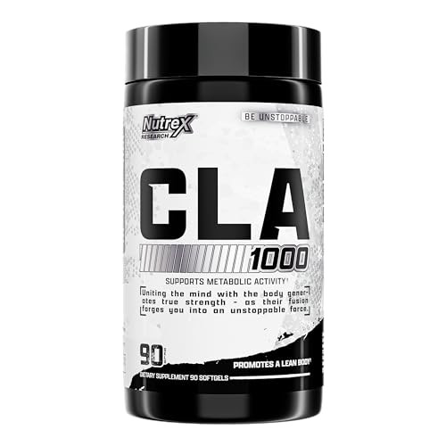 Nutrex Cla 90 Soft Gels - 1000Mg Conjugated Linoleic Acid Active Blend From Safflower Oil - Stimulant-Free Metabolism Booster Pills For Weight Loss