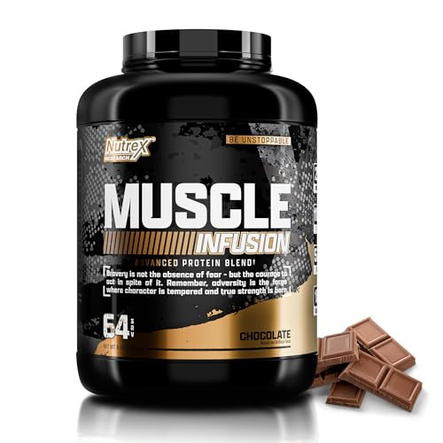 Nutrex Research Whey Protein Powder Chocolate Muscle Infusion Whey Isolate W/Eaa & Hi Bcaa For Muscle Gain - 5 Pounds - Muscle Builder For Men & Women Sports Nutrition Delicious Taste & Texture