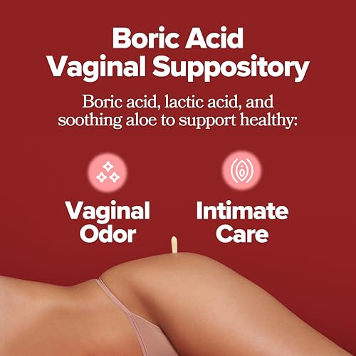 O Positiv Uro Boric Acid Vaginal Suppository With Lactic Acid And Aloe For Fast Relief And Vaginal Odor Control Vegan Free From Parabens Dyes And Fragrances 12 Count (Pack Of 1)