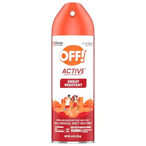 Off Active Insect Repellent Sweat Resistant Long Lasting Protection Repels Mosquitoes 6 Ounce (Pack Of 12)