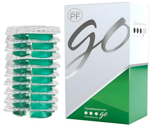 Opalescence Go 15 Pf - Prefilled Teeth Whitening Trays - (10 Treatments) Hydrogen Peroxide 15 And Potassium Fluoride - Made By Ultradent - Go15-Pf-4638
