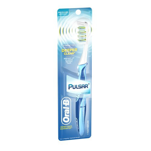 Oral-B Pulsar Medium Toothbrush 1-Count (Pack Of 3) Colors May Vary