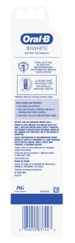Oral-B Toothbrush 3D White Stains Away (Battery) (Pack Of 3)