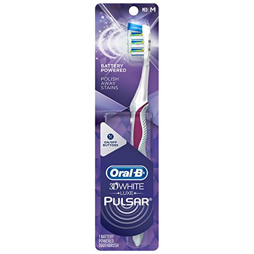 Oral-B Pulsar 3D White Advanced Vivid Toothbrush Medium Colors May Vary (Pack Of 3)