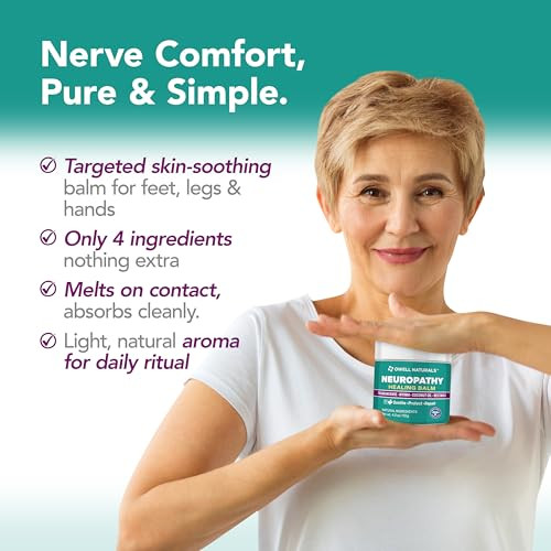 Owell Naturals Neuropathy Healing Balm Fast Acting With Frankincense Myrrh Coconut Oil & Beeswax Natural Ingredients Soothe Protect & Repair 4 Oz (Pack Of 1)