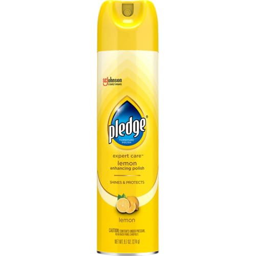Pledge Furniture Polish Lemon 9.7 Oz Aerosol Spray 6/Carton