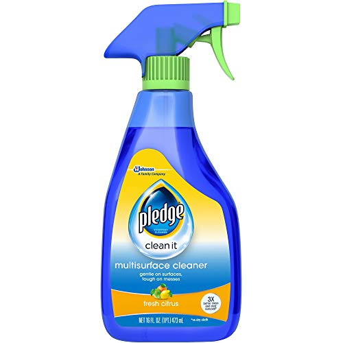 Pledge Multisurface Cleaner Trigger Spray Fresh Citrus - Electronic Stainless Steel & Glass Cleaner (1 Trigger Spray) 16 Oz