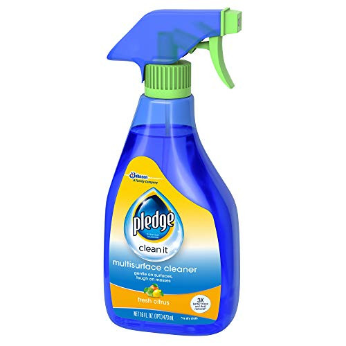 Pledge Multisurface Cleaner Trigger Spray Fresh Citrus - Electronic Stainless Steel & Glass Cleaner (1 Trigger Spray) 16 Oz