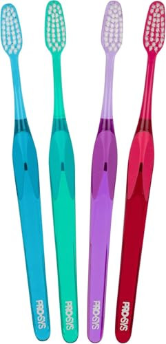 Pro-Sys 45D Normal Soft Toothbrush (45-Degree Angle Brush) (Random 12 Counts)