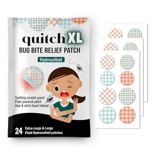Quitch Xl Plaid Bug Bite Itch Relief Patch Kids Bug Bite Patch Summer Travel Essentials Mosquito Anti Itch Cream Alternative Summer Camp Essentials Itch Relief Camping Essential