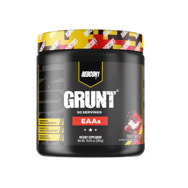 Redcon1 Grunt Eaas Tiger'S Blood - Sugar Free Keto Friendly Essential Amino Acids Powder - Post Workout Powder Containing 9 Amino Acids To Help Train Recover Repeat (30 Servings)