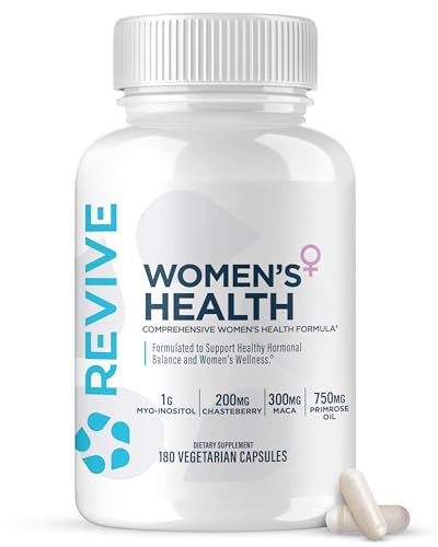 Revive Md Hormone Balance For Women Hormone Support Supplement W/Myo-Inositol Chaste Berry Dim Vitamins C & E Evening Primrose Oil Health & Hormonal Balance (180 Capsules 30 Servings)