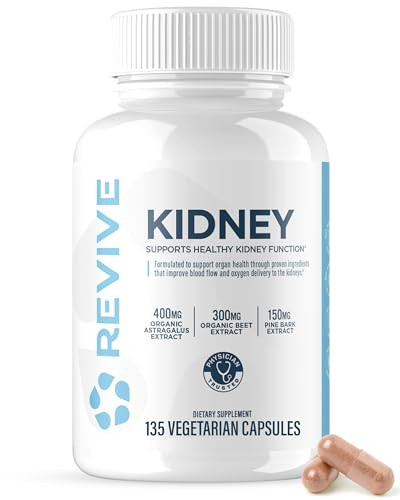 Revive Md Kidney Support Supplement For Men & Women Kidney Cleanse & Detox Capsules For Overall Health & Function Vegan-Friendly Gluten-Free & Soy-Free (135 Vegetarian Capsules 45 Servings)