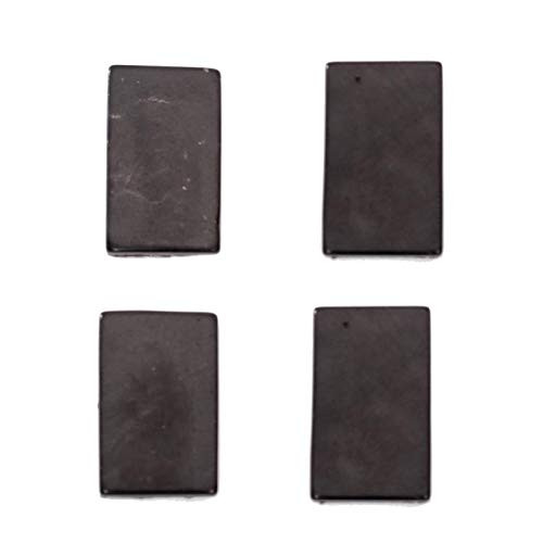 Rumineral 4 Pcs Shungite Sticker For Cell Phone Tablet Case Laptop Computer - Healing Energy Stones Protection Plate With Carbon Fullerenes