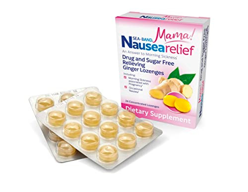 Sea-Band Ginger Mama Lozenges Drug And Sugar Free For Motion Sickness And Nausea Relief