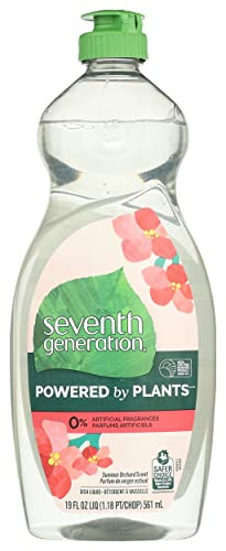 Seventh Generation Natural Dishwashing Liquid Summer Orchard Scent 19 Fl Oz