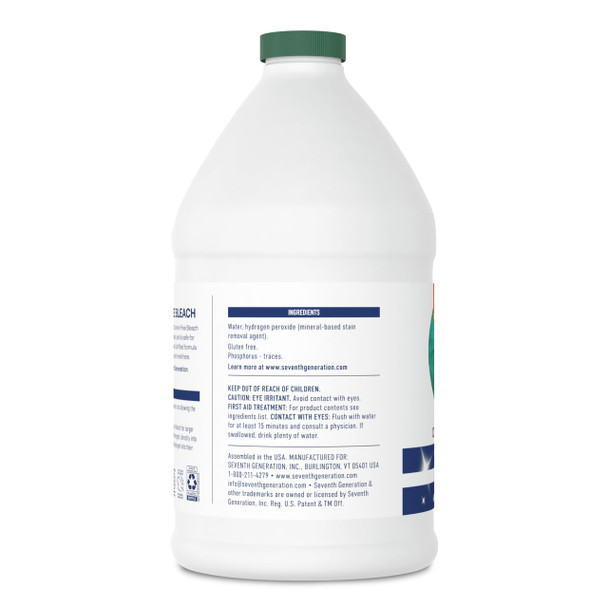 Seventh Generation Non-Chlorine Bleach 3-In-1 Benefits Fights Stains Free & Clear 64 Fl Oz