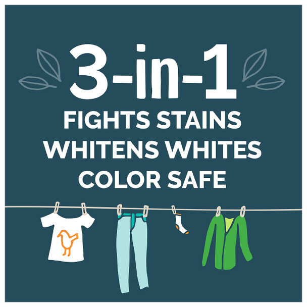 Seventh Generation Non-Chlorine Bleach 3-In-1 Benefits Fights Stains Free & Clear 64 Fl Oz