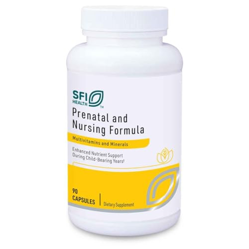 Sfi Health Klaire Labs Prenatal & Nursing Multivitamin - Postnatal & Prenatal Vitamins For Women With Iron - Complete Nutritional Support During Preconception Pregnancy & Breastfeeding (90 Capsules)