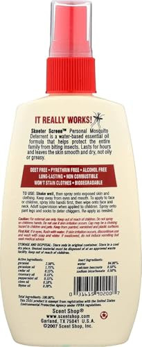 Skeeter Screen 4 Oz Essential Oil Spray - Pack Of (6)