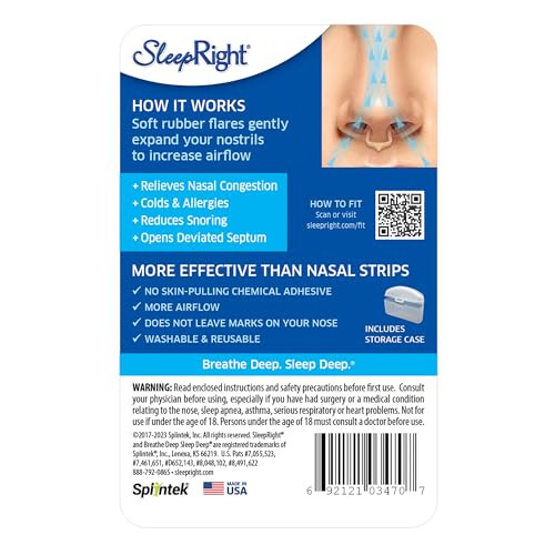 Sleepright Intra-Nasal Breathe Aids Breathing Aids For Sleep Nasal Dilator Snore Reducer - 2 Pack (4 Count)
