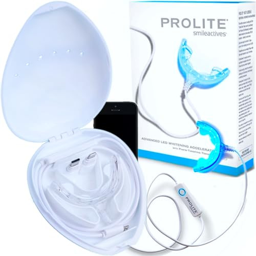 Smileactives Prolite Professional Teeth Whitening Kit Dental Quality Led Light Teeth Whitener For White Teeth & Smile 16 Minute Built-In Timer Teeth Whitening Products Helps Remove Tooth Stains