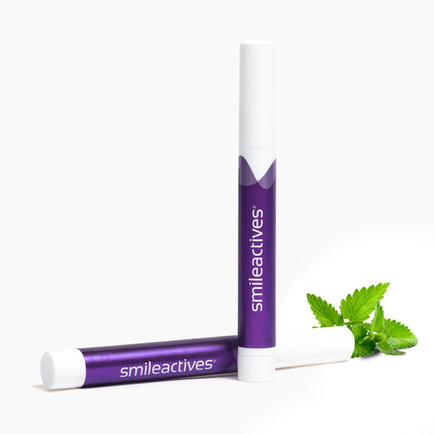 Smileactives Teeth Whitening Pen For White Smile Fast Tooth Whitener And Stain Remover With Precision Brush Tip Dental Quality Whitening Gel Travel Pen Easy To Use Ultra Mint Flavor 2 Pack