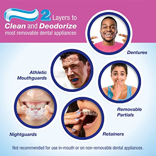 Stim-U-Dent Fresh 'N Brite Denture Cleaning Paste For Dentures Removable Partial Dentures Retainers Mouthguards Nightguards Fast Stain Removal Pack Of 3 3.8 Oz Tubes
