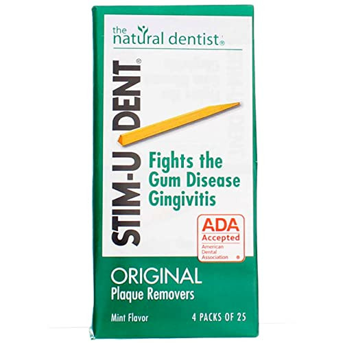 Stim-U-Dent Plaque Removers Mint Flavor 4-25 Packs 100 Picks (Pack Of 10)