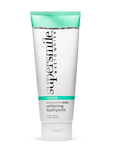 Supersmile Extra White Triple Mint Whitening Toothpaste Professional Formula For Visibly Whiter Teeth Whitens Up To 9 Shades 7 Oz