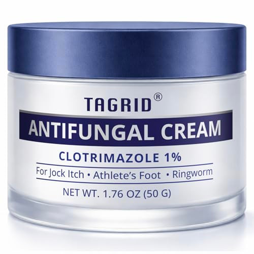 Tagrid Ndc-Approved 1 Clotrimazole Antifungal Cream Powerful Non-Prescription Relief For Ringworm Athlete'S Foot And Jock Itch 50G