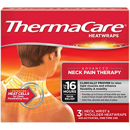 Thermacare Portable Heating Pad Neck And Shoulder Rain Relief Patches Multi-Purpose Heat Wraps 3 Count