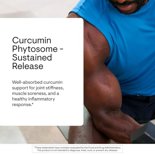 Thorne - Curcumin Phytosome 500 Mg (Meriva) - Sustained Release Clinically Studied - Supports Healthy Inflammatory Response In Joints Muscles Gi Tract Liver Brain & Nerves 60 Servings