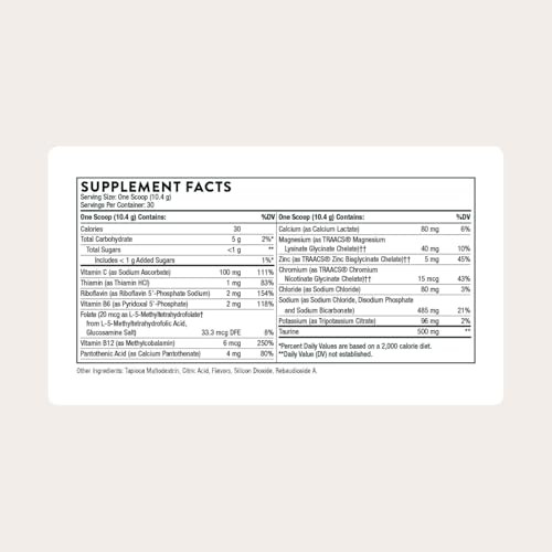 Thorne - Catalyte - Electrolyte Replenishment And Energy Restoration Supplement - No Artificial Sweeteners - Nsf Certified For Sport- Lemon Lime 11.01 Oz