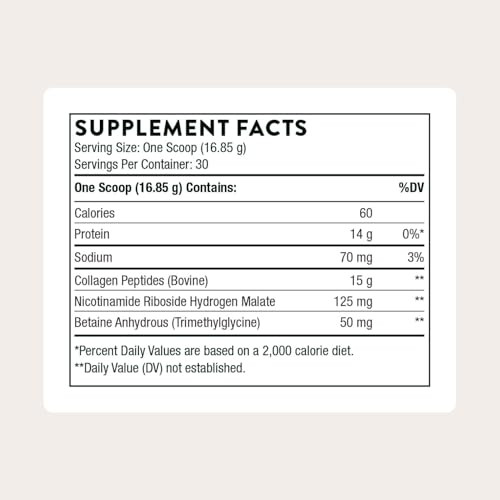 Thorne - Collagen Fit - Unflavored Collagen Peptides Powder With Nicotinamide Riboside - 15G Of Collagen Peptides And 14G Protein Per Serving - Nsf Certified For Sport - 17.8 Oz 30 Servings