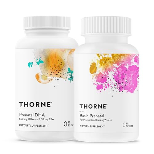 Thorne - Comprehensive Prenatal Bundle Women'S Basic Prenatal Multi & Dha - Baby S Brain Health Support 30 Servings