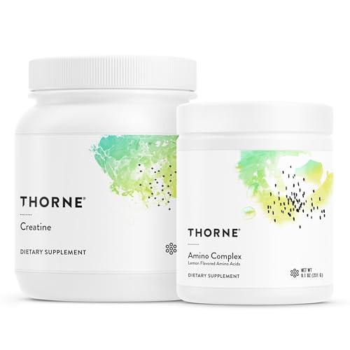 Thorne - Performance Essentials Bundle Creatine & Amino Power Pack - Muscular Support Energy Boost And Cognitive Function - Nsf Certified - 30 To 90 Servings