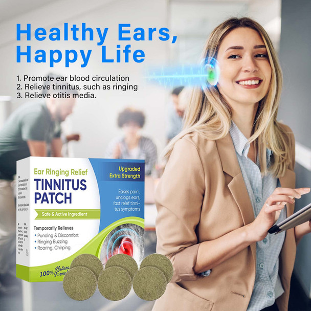 Topicy Tinnitus Relief For Ringing Ears (50Pcs) Tinnitus Relief Patches Natural Herbal Blend Support Ear Tinnitus Relief For Men & Women Blue