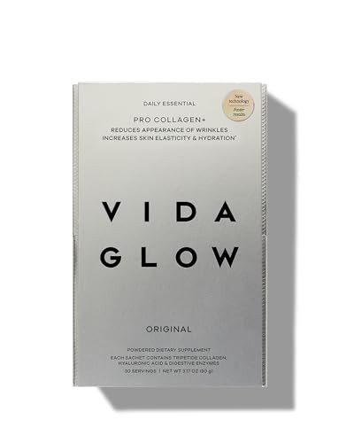 Vida Glow - Pro Collagen Hydrolised Marine Collagen Promotes Glowing Skin Smoothes Fine Lines (Original 30 Sachets)