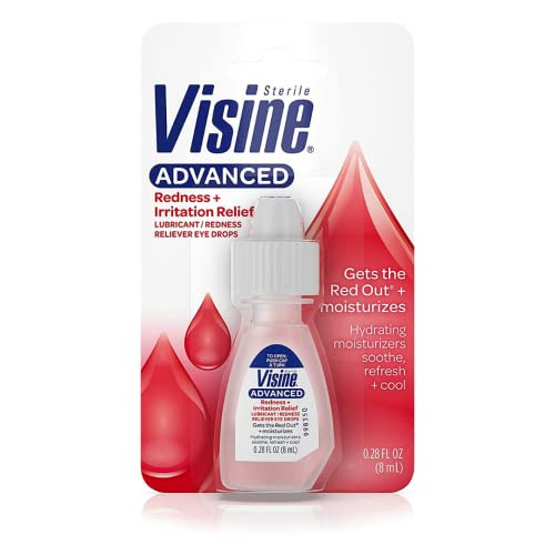 Visine Advanced Relief Redness Reliever Eye Drops 0.28 Oz