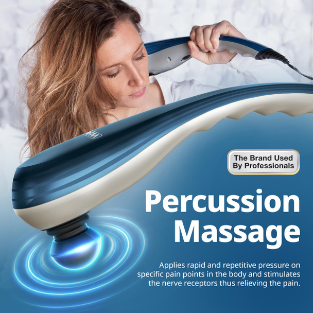 Wahl Deep Tissue Corded Long Handle Percussion Massager Handheld Therapy With Variable Intensity To Relieve Pain In The Back Neck Shoulders Muscles & Legs Fsa Eligible Model 4290-300