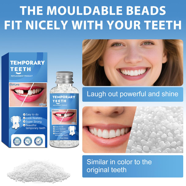 Xlmcwt Tooth Repair Kit Moldable False Teeth Beads For Teeth Repair Suitable For Missing Cracked Diy Denture Kit 1Pcs