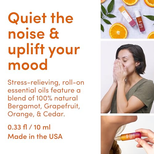 Yuni Beauty Essential Oil Fragrance Roll On (0.33 Oz) Carry Om Stress-Relieving Aromatherapy Rollerball - Calming & Soothing Natural Perfume Alternative - All Natural Paraben-Free Cruelty-Free