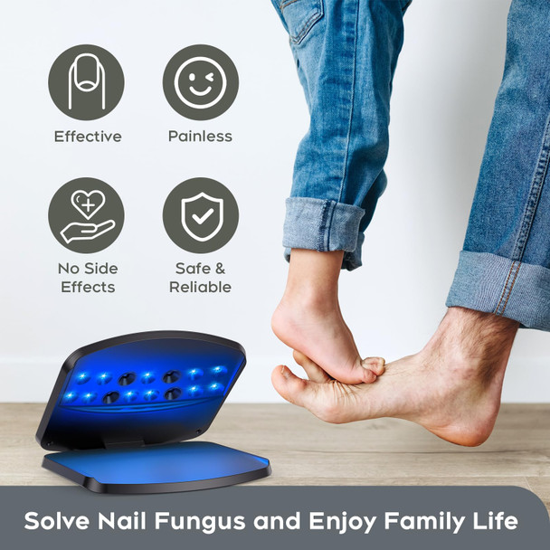 Zzp Nail Fungus Light Device For Multiple Fingernails & Toenails Home Use Toenail Device For Restores Appearance Of Nails Black