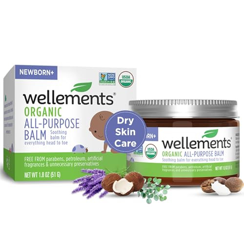 Wellements Organic All Purpose Balm For Babies And Kids (1.8 Fl Oz) | Gentle And Soothing All Over Baby Ointment* For Dry Chafed And Sensitive Skin | Free From Petroleum Parabens And Fragrances